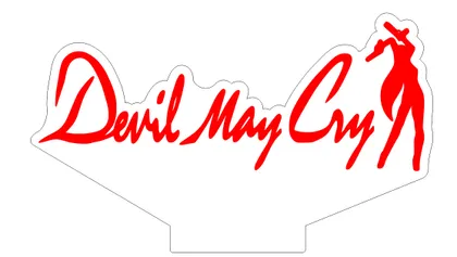 фото, Акриловий світильник-нічник Devil May Cry 3 червоний tty-n001999