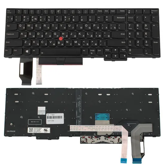 Клавіатура для ноутбука LENOVO (ThinkPad: T15 gen 2, P15s gen 2) rus, black, підсвічування клавіш Ціна