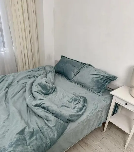 Купити Постельное белье плюшевое полуторное Dushka Home 20840 160х215 см бирюзовое