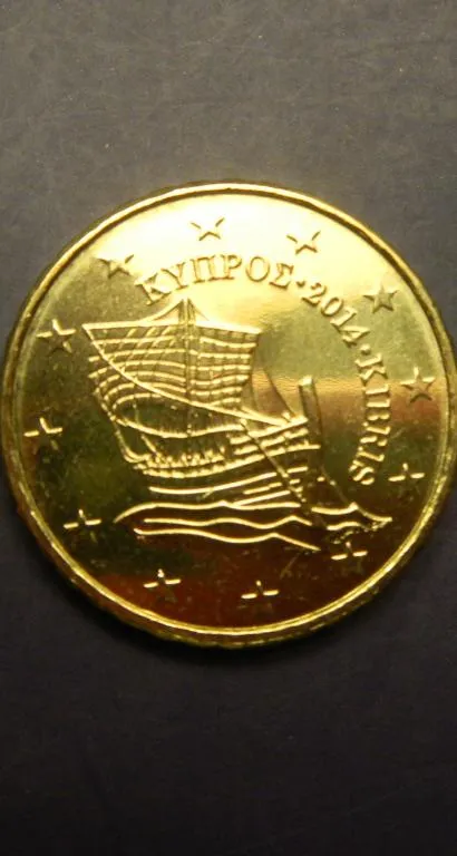 фото, 10 євроцентів 2014 Кіпр UNC рідкісна
