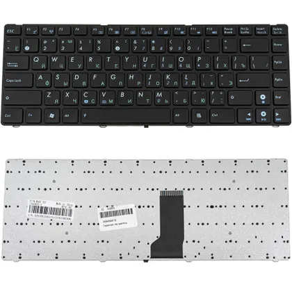 фото, Клавіатура для ноутбука ASUS (A42, K42, K43, N82, X42, U31, U35, U36, UL30, U41, U45, UL41, UL80 ), rus, black, black frame