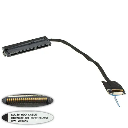 фото, Шлейф жорсткого диска SSD/HDD для ноутбука DELL (DELL E5500 5501 5502 5505 Precision 3540 3541 3542), (dc02c00k500 0XY5F7)