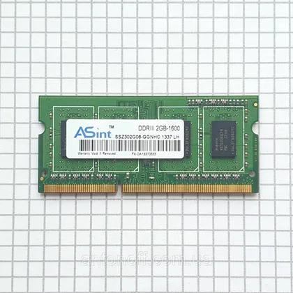 фото, Модуль пам'яті ASint 2GB DDR3 1600MHz SSZ302G08-GGNHC для ноутбука