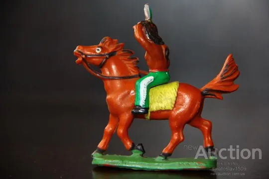 Купити индеец ГДР №097 ЖЕЛЕЗНАЯ РАКУШКА на коне №311 Фрихольд Фишер ОРИГИНАЛЬНОЕ Ружье!!