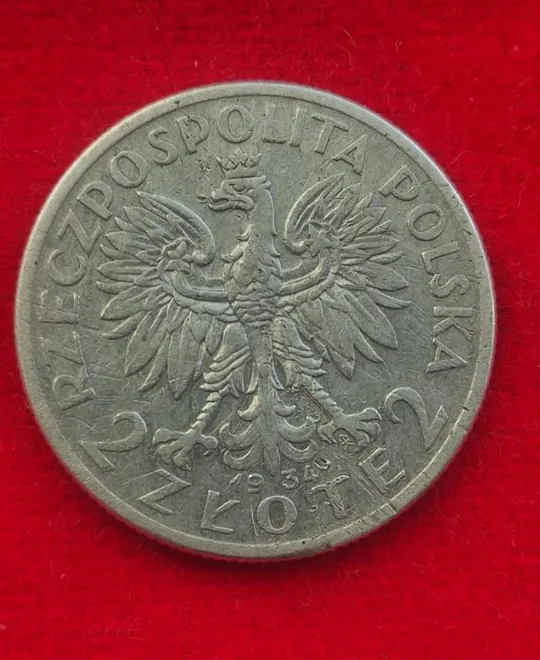 Купити 2 злотых 1934 года монета серебро Ядвига Польша dv627.