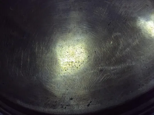 Поднос круглый под самовар латунь клеймо 8 Б.С. высота 2,5 см, диаметр 39,8 см №11487 Недорого