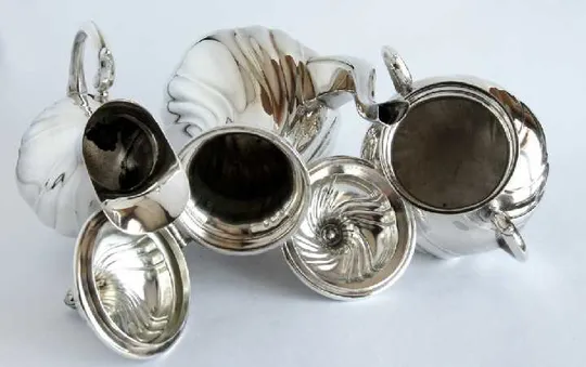 Чайно-кавовий сервіз посріблення EPNS Alpacca 1910 р. WMF Німеччина Інтернет-аукціон