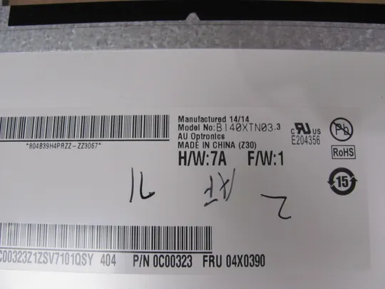 МР13-9 матриця  B140XTN03.3 14.0" WXGA/HD Ready eDP 30 pin TN Slim a-Si TFT-LCD , LCM Продаж