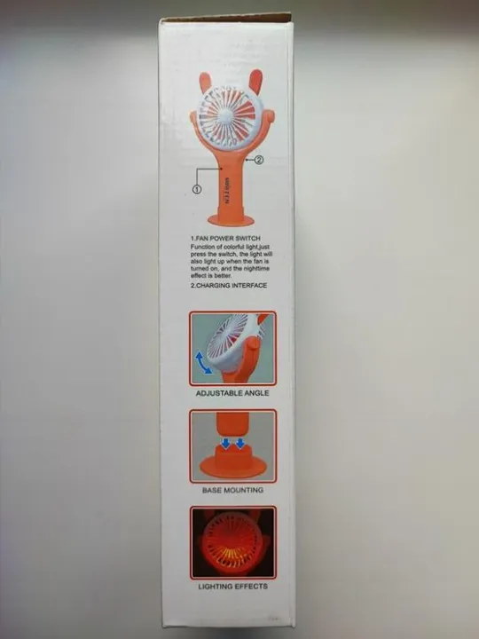 Портативний акумуляторний мінівентилятор із вушками та led Недорого