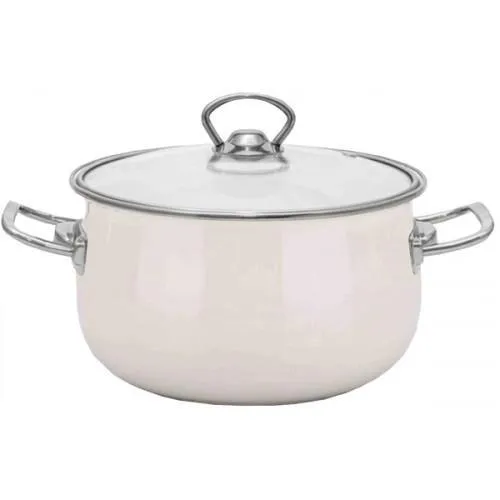 Кастрюля эмалированная Idea Home White 6832894 24 см 6.5 л белая Ціна