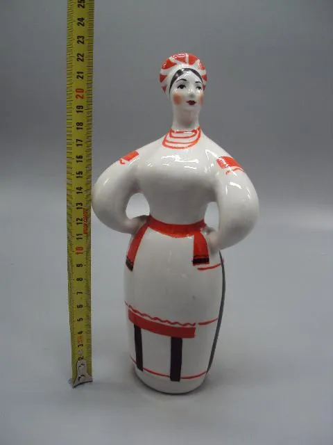 Купити Фигура фарфор статуэтка Киев руки в боки девушка Гандзя из серии Тетки Рапай высота 22,2 см №13879