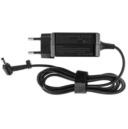 фото, Блок живлення для ноутбука ASUS 19V, 2.37A, 45W, 4.0*1.35мм, black, квадратний (адаптер+перехідник)