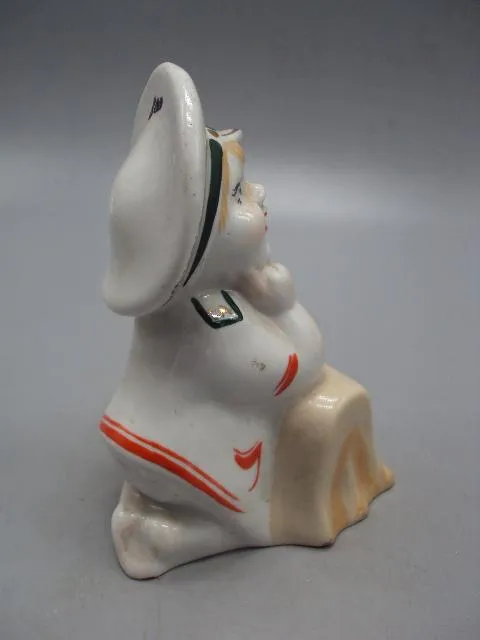 Фигура фарфор статуэтка Киев капитанская дочка с портфелем Буду как папа высота 12 см №14077 Продаж