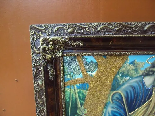 Картина религиозная тема Рождество в раме 94 х 50 см картон, дерево №3232 Характеристики