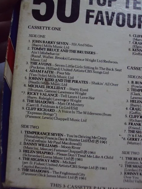 сборник кассет 3 cassette pack 50 top ten favourites of the 60 s №2526 Де купити