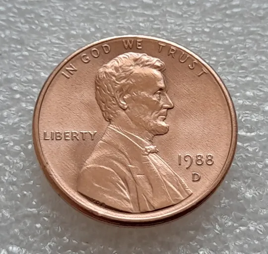 (8112 ря) 1 цент 1988 D США Ціна