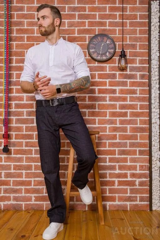 Джинсы мужские с ремнем, цвет грифельный, 194R50300 З аукціону