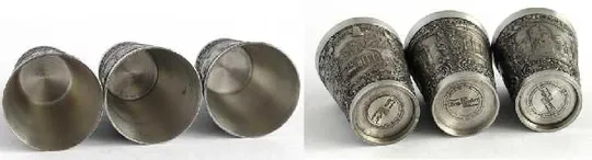 Олов&#039;яні келихи 3 шт., колекція №7, Zinn95%, Germany Характеристики