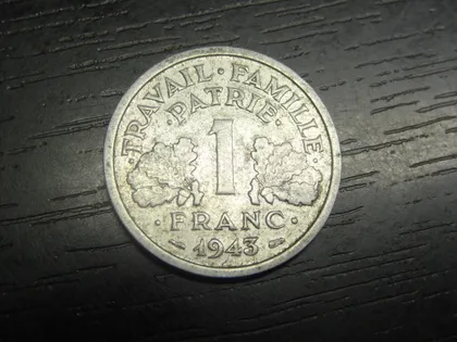 фото, 1 франк 1943 Франція