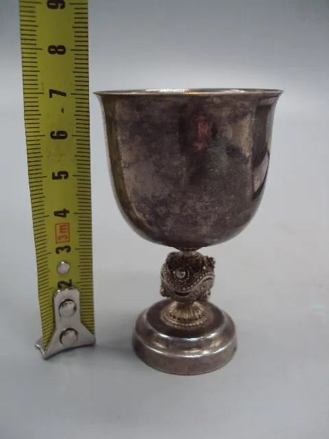 Рюмка стопка серебро 925 проба 2ХЮ вес 36,58 г высота 7 см, диаметр 4,2 см №14316 Продаж