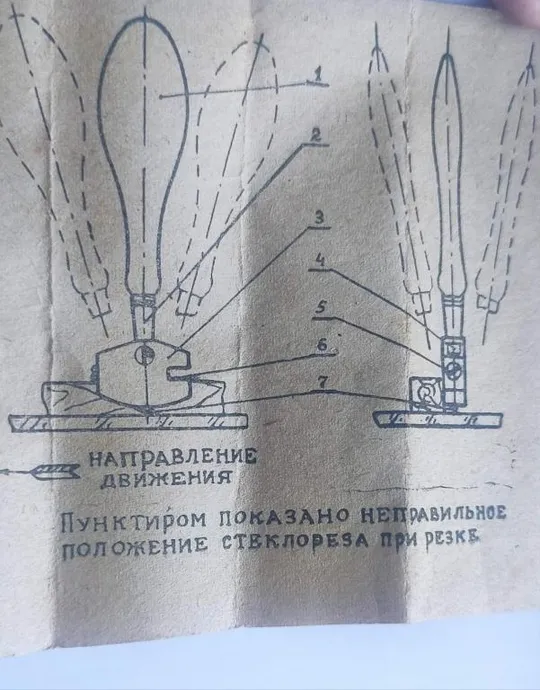 1970 год стеклорез с алмазом неиспользованный +инструкция и коробка vr833 Інтернет-аукціон