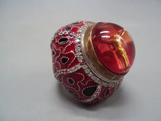 Купити Женское кольцо султан перстень крест распятие эмаль серебро вес 29,28 г размер 18,5 №15177