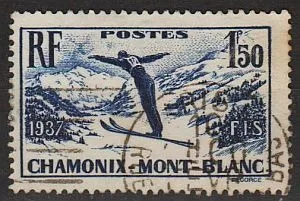1937 - Франція - Чемпіонат з лижного спорту Mi.340 _гаш Ціна