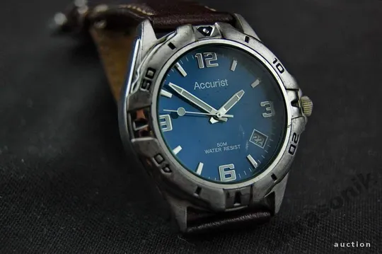часы ACCURIST дата мех.Citizen 50м. синий Ціна