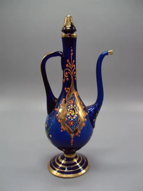 Кувшин кобальт Иран король Шах Реза Пехлеви кобальтовое роспись высота с крышкой 29,5 см №13950 Де купити