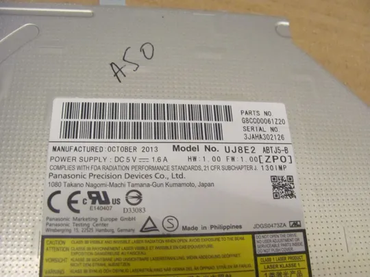 номер0258-6 DVD привід для Toshiba Toshiba Tecra A50-A A50 оригінал Інтернет-аукціон