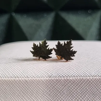 фото, Сережки "Кленовий лист"