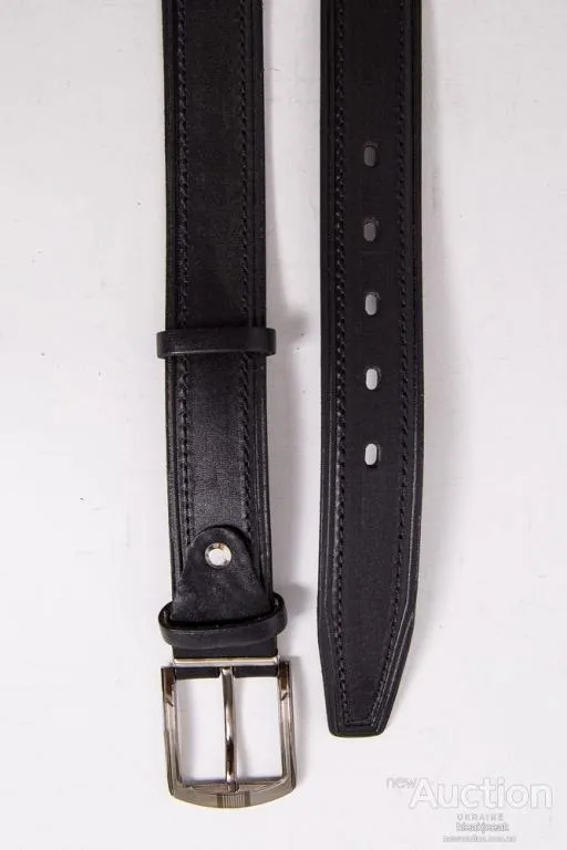 Мужской ремень из эко-кожи, черного цвета, 196RL35U1W71 З аукціону