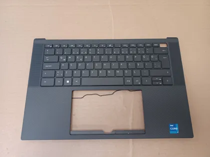 фото, номер1051-1 корпус кришка Палмрест корпус топкейс Верхня панель палмрест cover-C 0TJP2V AQ3RH000112  з клавіатурою 0F6HHK 490.0JD07.2D0T  для Dell XPS 15 9500 9510 PRECISION 5550 5560 оригінал