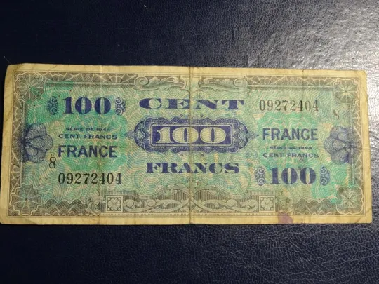 Купити 100 франків Франція 1944