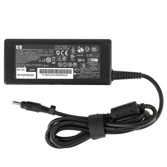 Блок живлення для ноутбука HP 18.5V, 3.5A, 65W, 4.8*1.7мм, 3 hole, black (без кабеля!) З аукціону