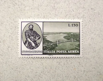 фото, Поштова марка Італія 1964 рік **