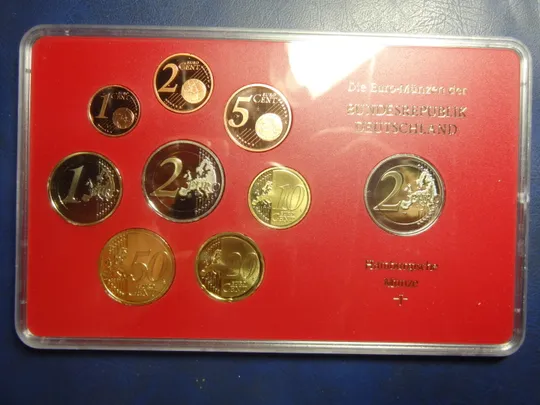 Купити Комплект євромонет Німеччини 2014 J (повний комплект+ ювілейна) UNC