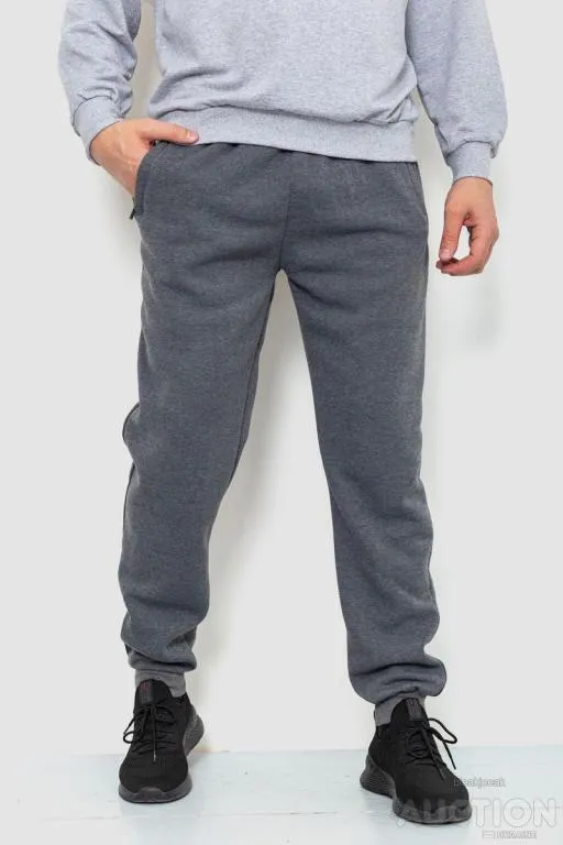 Спорт штаны мужские на флисе, цвет серый, 244R4188 Ціна