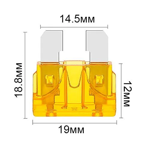 Купити Предохранитель автомобильный 100шт стандарт 2-35А, набор