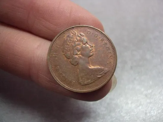 монета канада 1 цент 1977 №9541 З аукціону