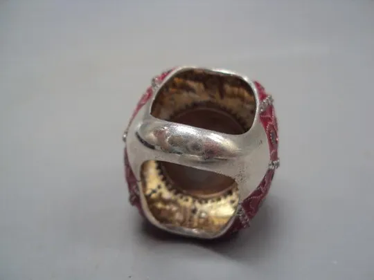 Женское кольцо султан перстень крест распятие эмаль серебро вес 29,28 г размер 18,5 №15177 Недорого