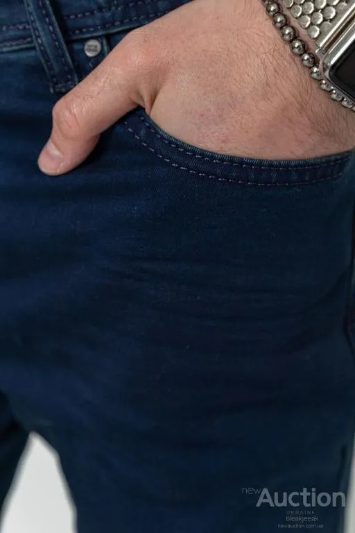 Джинсы мужские однотонные, цвет синий, 157R0159 Де купити