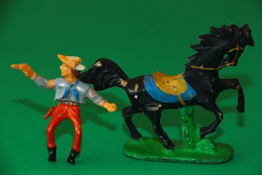 Купити ковбой ГДР №088 КІД КАРСОН Фріхольд Фішер на коні №312As  дуже м`яка резина