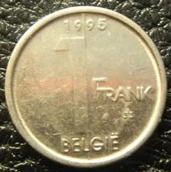 1 франк Бельгія 1995 Belgie Ціна