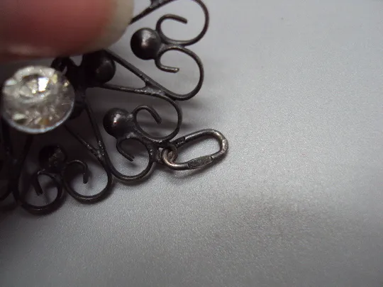 Кулон подвеска круглая цветок цветочек серебро 875 проба ссср вес 5,69 г диаметр 4,2 см №15553 в Україні