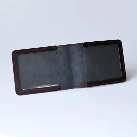 Купити Обкладинка для посвідчення &quot;KILLER&quot; чорна з позолотою,червона нитка.