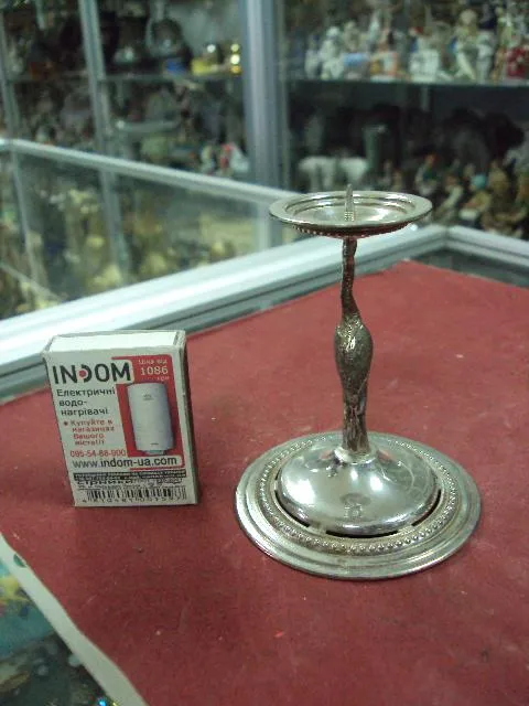 Подсвечник птица аист лелека цапля серебро 84 г З аукціону