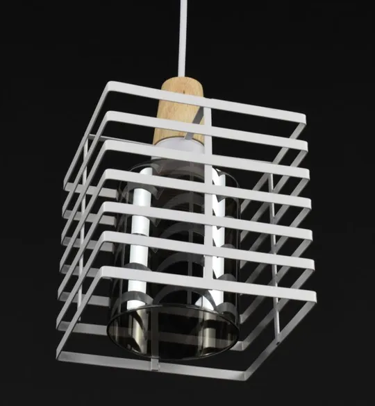 Люстра подвесная LOFT на 1 лампочку 27787 Белый 30-100х16х16 см. З аукціону