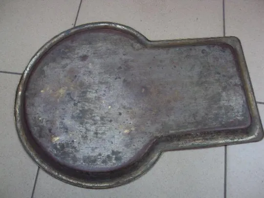 Поднос замочная скважина для самовара латунь клеймо Т.К. длина 42,5 см №11488 Інтернет-аукціон