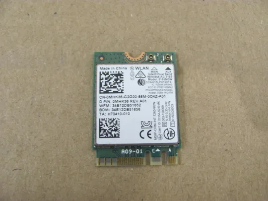 52-40 WI-FI адаптер  0MHK36  для  Dell VOSTRO 15 3000 3561 3562 3565 3567 3568 5568 7559 INSPIRON15-5000 5565 5567 оригінал Ціна